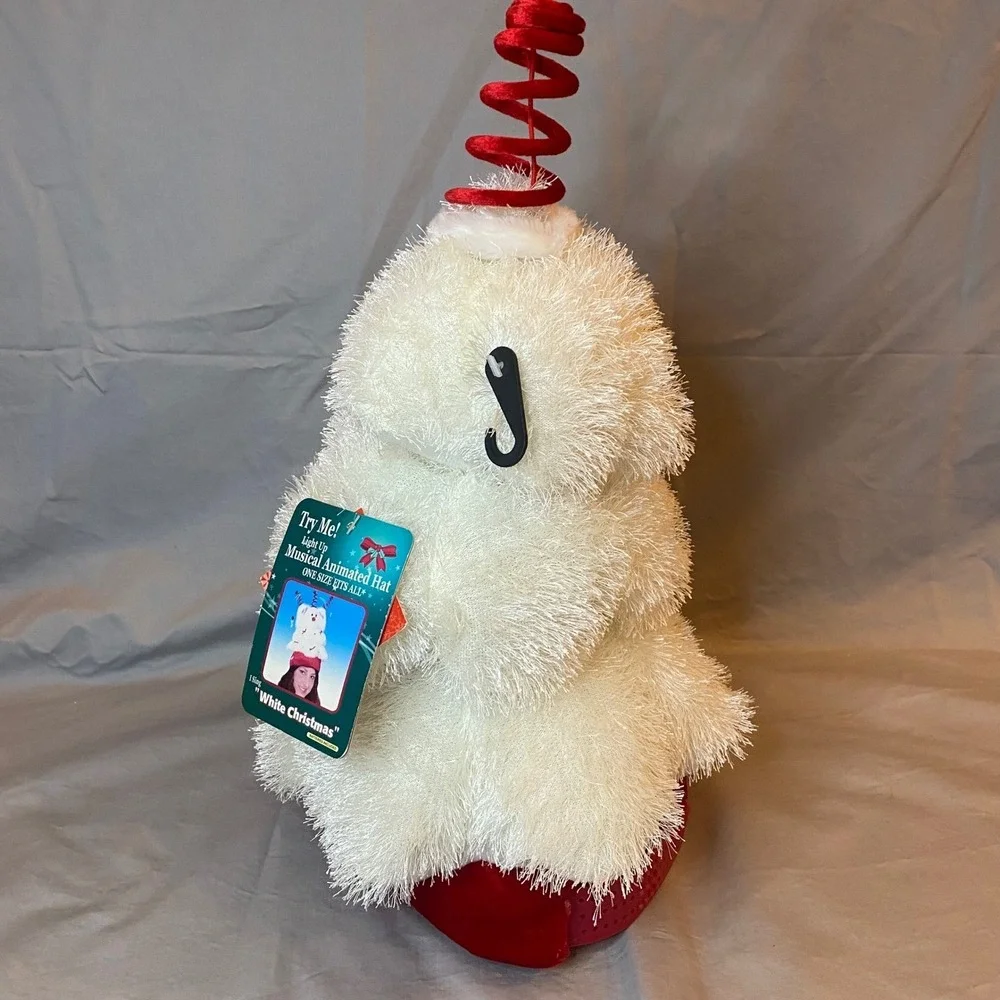 Dan Dee Collectors Choice White Christmas Musical‎ Animated Hat Tree Light Up